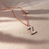 Solid 925 Sterling Silver Initial Crystal Personalised Alphabet Letter Necklace Rose Gold Filled